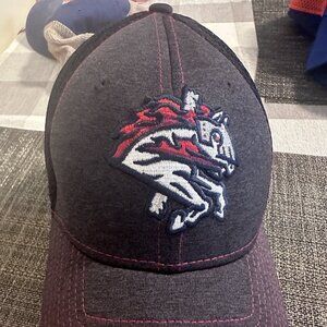 Binghamton Rumble Ponies New Era 39THIRTY Navy Grey trucker hat medium/large